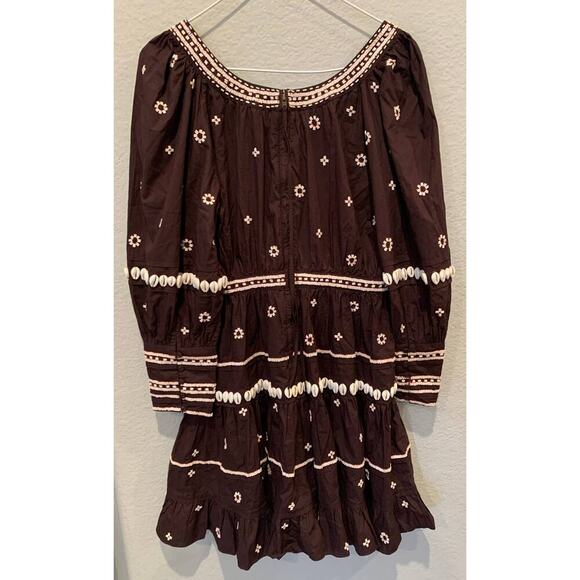 NWT ULLA JOHNSON Adama Beaded Long Sleeve Minidress Size 4 - Picture 4 of 9